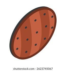 Holzschildwaffe Isometrisch für kreative Designprojekte.