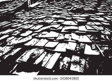 wooden shingles tiles. old wood grune texture