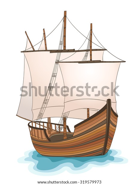 木の船のイラスト ベクター画像 のベクター画像素材 ロイヤリティフリー Shutterstock