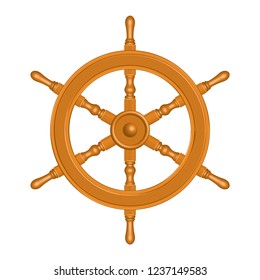 Wooden Ship Steering Wheel 3d Effect Stock Vector (Royalty Free ...