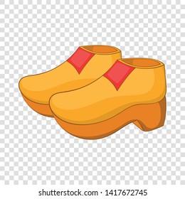 Wooden shoe icon. Cartoon illustration of wooden shoe vector icon for web design