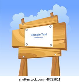 Wooden sign