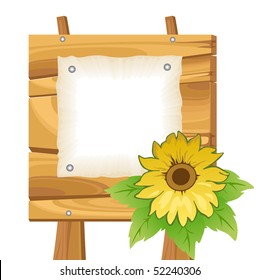 Wooden sign