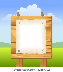 Wooden sign