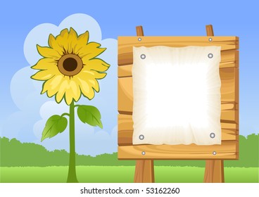 Wooden sign