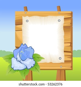 Wooden sign