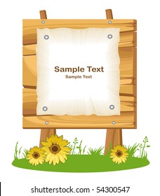 Wooden sign