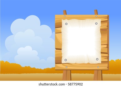 Wooden sign