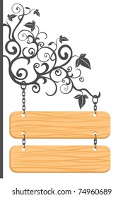 wooden sign
