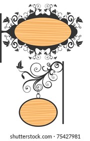 wooden sign