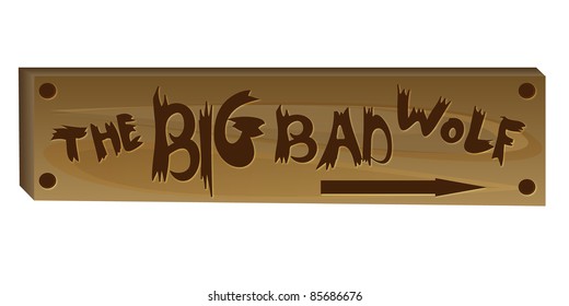 Wooden sign