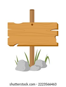 Wooden Sign or Board Vector illustration