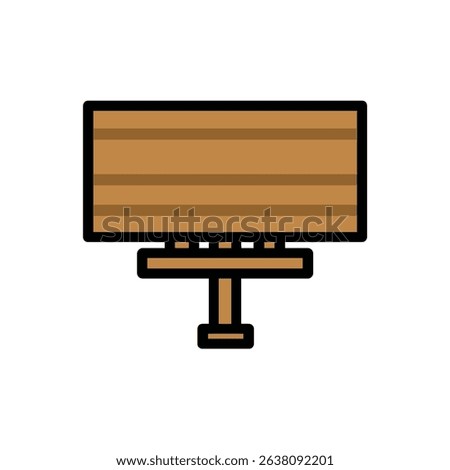 Wooden sign displays message outdoors blank detailed isolated
