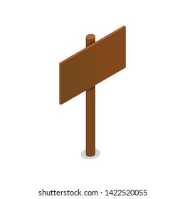 wooden sign isometric creative illustration vector of graphic ,wooden sign isometric illustration vector , vector wooden sign isometric illustration