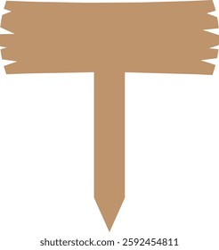 Wooden sign post. Easter egg hunt vector illustration