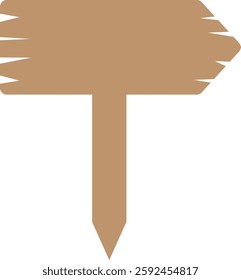 Wooden sign post. Easter egg hunt vector illustration