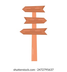 Wooden sign post icon clipart avatar logtotype isolated vector illustration