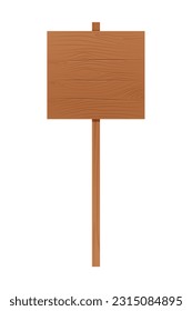 Wooden sign post. Rustic board, plank with place. Wood sign old road plank.