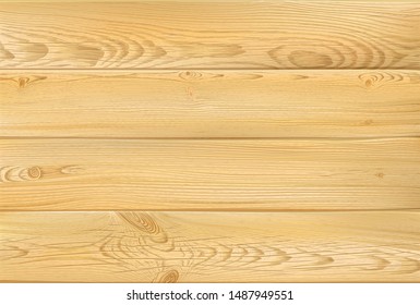 Wooden sign. Realistic highly detailed vector pine, coniferous wooden texture background. Hand drawn, no tracing