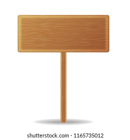 Wooden sign , signboard. vector illustration