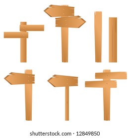wooden sign vector