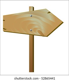 wooden sign vector