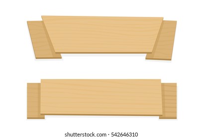 Wooden sign. vector