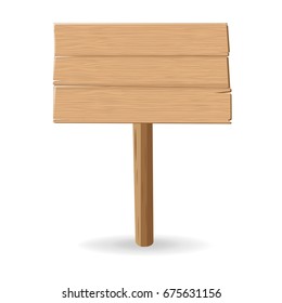 Wooden sign. vector illustration