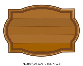 wooden signboard board made of wood cartoon stock vector illustration isolated on white background