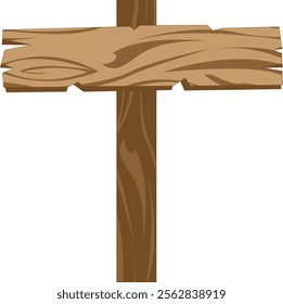 Wooden Signboard Design Elements Illustration