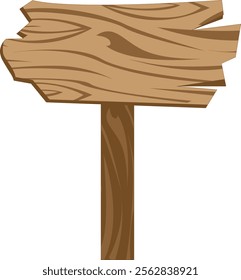 Wooden Signboard Design Elements Illustration