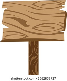 Wooden Signboard Design Elements Illustration