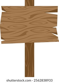 Wooden Signboard Design Elements Illustration