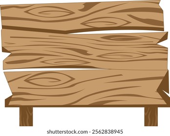 Wooden Signboard Design Elements Illustration