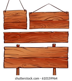 Wooden Signboard illustration