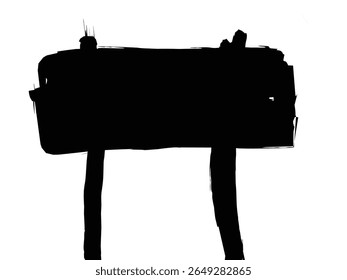 wooden signboard silhouette ilustration design vector stock.eps