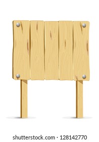 wooden signboard, vector illustration
