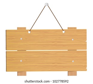Wooden signboards. Vector