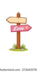 Wooden signpost and direction