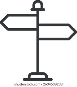 A wooden signpost displays multiple arrows at a junction, pointing toward various destinations.