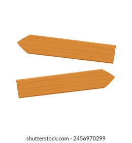 Wooden signpost vector. Wooden signpost icon. Colored silhouette. Vertical view. Vector flat simple graphic illustration.