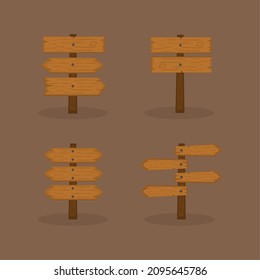 conjunto de texturas rústicas con carteles de madera