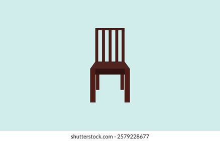 Wooden single chair illustration for use.