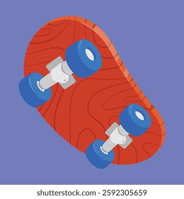 Wooden Skateboard vector illustration. skateboard icon sports vector. skateboard wheel vector