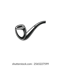 Wooden smoking pipe vector design template