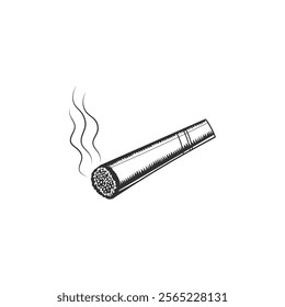 Wooden smoking pipe vector design template