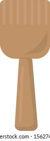 Wooden spatula illustration vector on white background.