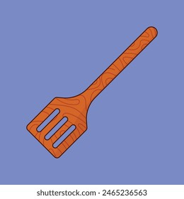 Wooden Spatula Vector Icon. wooden cooking spatula spoon icon illustration. cooking kitchen spoon vector
