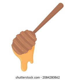 wooden spoon with honey icon