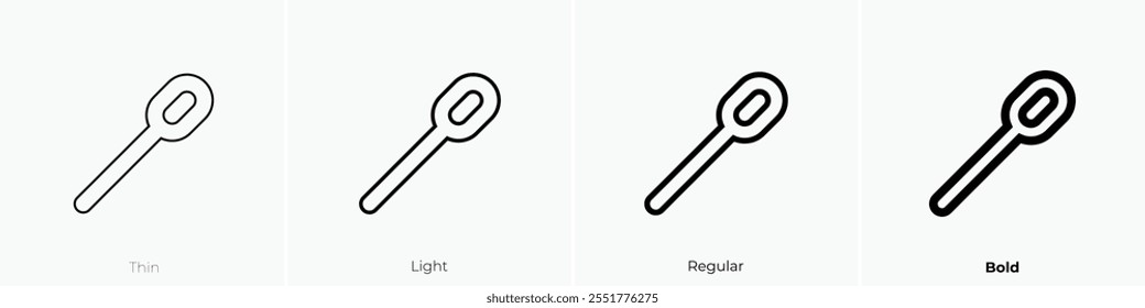 wooden spoon icon. Thin, Light Regular And Bold style design isolated on white background